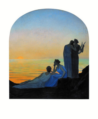 Alphonse Osbert, Soir antique, 1908 Ol auf Leinwand, 150,5 × 135,5 cm Paris, Petit Palais, Musee des Beaux-Arts de la Ville de Paris. CC0 Paris Musees / Petit Palais, Musee des Beaux-Arts de la Ville de Paris