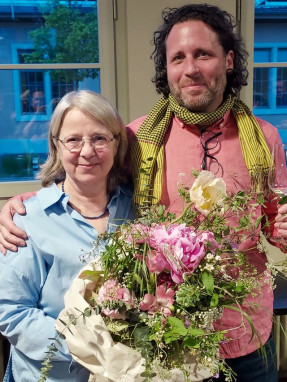 Ursula Soppelsa und der neue Präsident Philipp Aebischer.